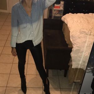 Faded Denim Button Down